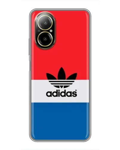 Чехол для Realme C67 с картинкой «Ретро блоки Adidas»