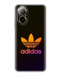 Чехол для Realme C67 с картинкой «Градиент Adidas»