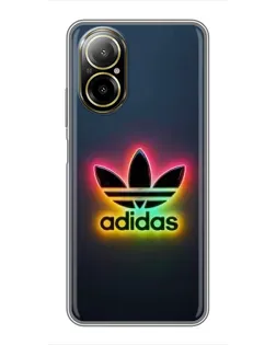 Чехол для Realme C67 с картинкой «Неоновый Adidas»