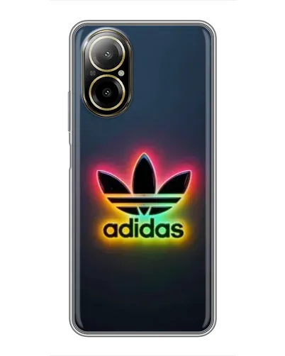 Чехол для Realme C67 с картинкой «Неоновый Adidas»