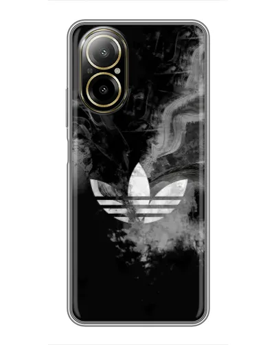 Чехол для Realme C67 с картинкой «Абстрактный дым Adidas»