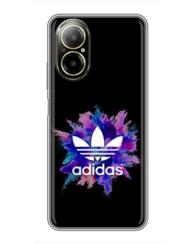 Чехол для Realme C67 с картинкой «Взрыв красок Adidas»