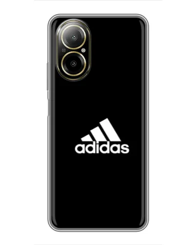 Чехол для Realme C67 с картинкой «Черная классика Adidas»