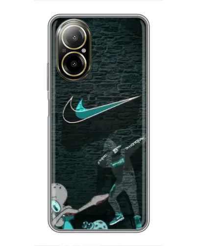 Чехол для Realme C67 с картинкой «Спортивный арт Nike»