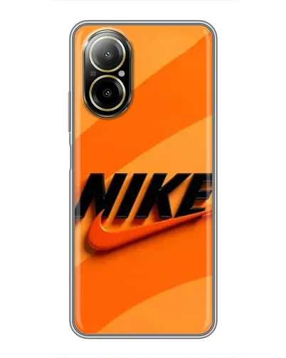 Чехол для Realme C67 с картинкой «Оранжевый драйв Nike»