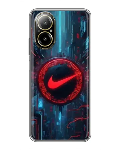Чехол для Realme C67 с картинкой «Техногенный стиль Nike»