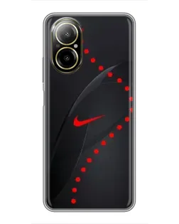 Чехол для Realme C67 с картинкой «Абстрактный дизайн Nike»