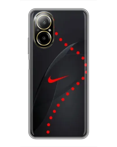 Чехол для Realme C67 с картинкой «Абстрактный дизайн Nike»