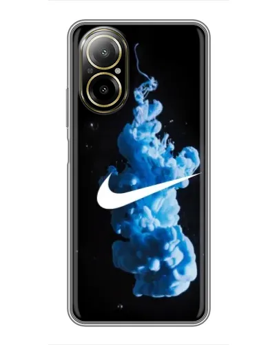 Чехол для Realme C67 с картинкой «Nike и синий дым»