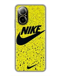 Чехол для Realme C67 с картинкой «Желтый текстурный Nike»