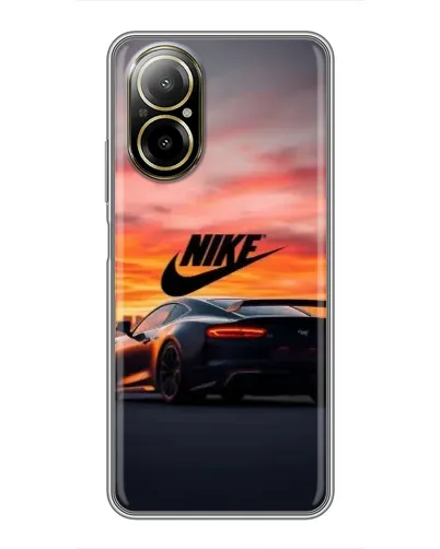 Чехол для Realme C67 с картинкой «Nike и суперкар»