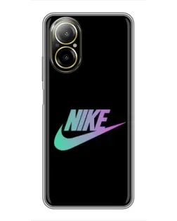 Чехол для Realme C67 с картинкой «Nike — городская ночь»