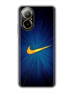 Чохол для Realme C67 з картинкою «Синій пульс Nike» Чохол для Realme C67 з картинкою «Синій пульс Nike»