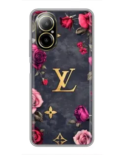 Чехол для Realme C67 с картинкой «Цветочный Louis Vuitton»
