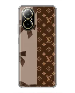 Чехол для Realme C67 с картинкой «Louis Vuitton — банты»