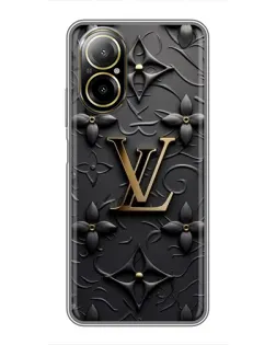Чехол для Realme C67 с картинкой «Кожаная текстура LV»