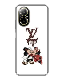 Чехол для Realme C67 с картинкой «LV и Микки Маус»