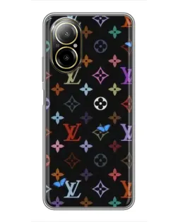 Чехол для Realme C67 с картинкой «Цветная монограмма LV»