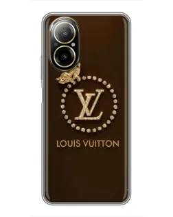 Чехол для Realme C67 с картинкой «LV — золотая печать»