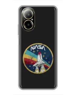 Чехол для Realme C67 с картинкой «NASA — эмблема миссии»