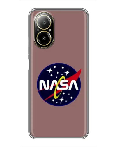 Чехол для Realme C67 с картинкой «NASA — ретро космос» Чехол для Realme C67 с картинкой «NASA — ретро космос»