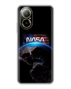 Чехол для Realme C67 с картинкой «Земля из космоса NASA» Чехол для Realme C67 с картинкой «Земля из космоса NASA»