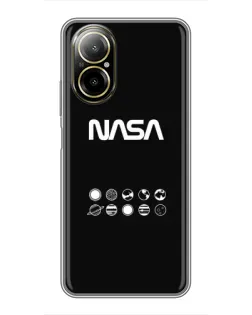 Чехол для Realme C67 с картинкой «NASA — технический принт» Чехол для Realme C67 с картинкой «NASA — технический принт»