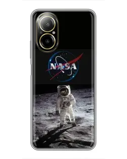 Чехол для Realme C67 с картинкой «Астронавт на Луне» Чехол для Realme C67 с картинкой «Астронавт на Луне»