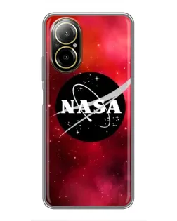 Чехол для Realme C67 с картинкой «NASA — красная туманность»