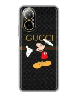 Чехол для Realme C67 с картинкой «Микки Маус Gucci»