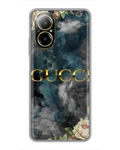 Чехол для Realme C67 с картинкой «Абстрактные цветы Gucci» Чехол для Realme C67 с картинкой «Абстрактные цветы Gucci»