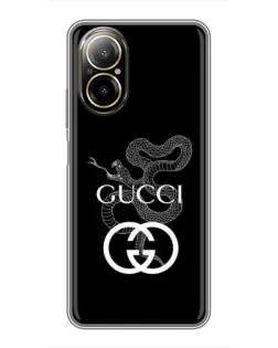 Чехол для Realme C67 с картинкой «Gucci — серебряная змея»