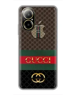 Чехол для Realme C67 с картинкой «Gucci — брендированный десерт»