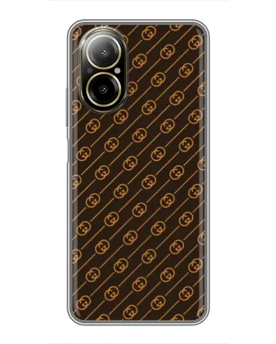 Чехол для Realme C67 с картинкой «Gucci — золотые диагонали» Чехол для Realme C67 с картинкой «Gucci — золотые диагонали»