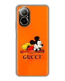 Чохол для Realme C67 з картинкою «Міккі Маус Gucci — помаранч» Чохол для Realme C67 з картинкою «Міккі Маус Gucci — помаранч»