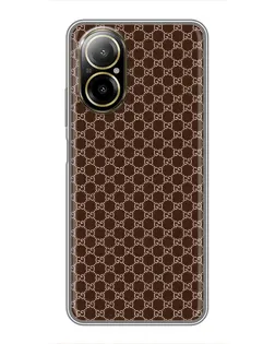 Чохол для Realme C67 з картинкою «Gucci — шоколадна сітка» Чохол для Realme C67 з картинкою «Gucci — шоколадна сітка»
