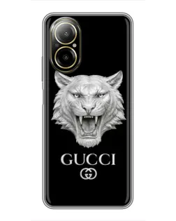 Чохол для Realme C67 з картинкою «Gucci — срібний лев» Чохол для Realme C67 з картинкою «Gucci — срібний лев»