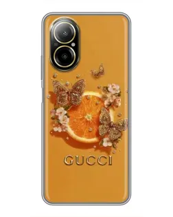 Чохол для Realme C67 з картинкою «Gucci — золоті метелики» Чохол для Realme C67 з картинкою «Gucci — золоті метелики»