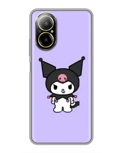Чехол для Realme C67 с картинкой «Kuromi — нежный фиолетовый»