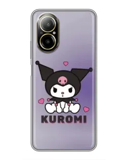 Чехол для Realme C67 с картинкой «Kuromi — фиолетовый арт»