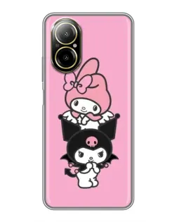 Чехол для Realme C67 с картинкой «My Melody и Kuromi»