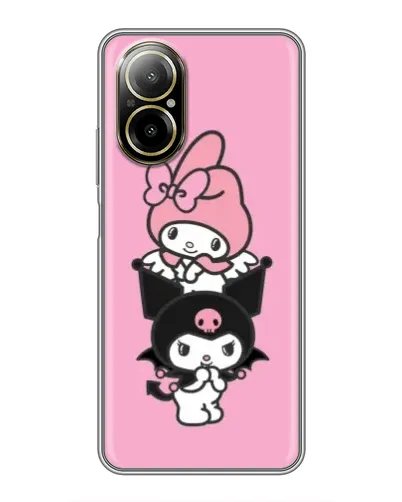 Чехол для Realme C67 с картинкой «My Melody и Kuromi» Чехол для Realme C67 с картинкой «My Melody и Kuromi»