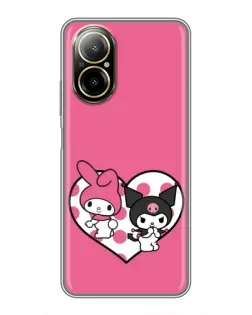 Чехол для Realme C67 с картинкой «Kuromi и My Melody»