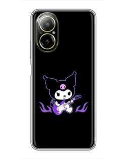Чехол для Realme C67 с картинкой «Электрическая Kuromi»