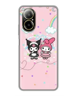 Чехол для Realme C67 с картинкой «My Melody и Kuromi»