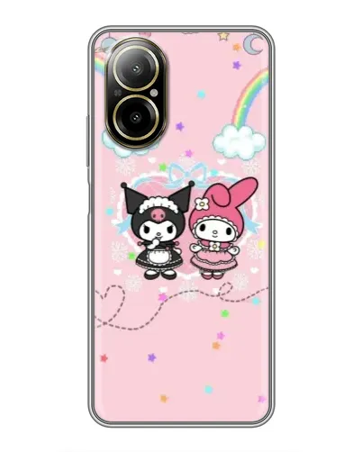 Чехол для Realme C67 с картинкой «My Melody и Kuromi» Чехол для Realme C67 с картинкой «My Melody и Kuromi»