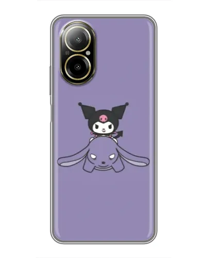 Чехол для Realme C67 с картинкой «Kuromi на лиловом фоне» Чехол для Realme C67 с картинкой «Kuromi на лиловом фоне»
