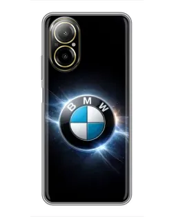 Чохол для Realme C67 з картинкою «BMW — неонове сяйво»