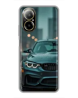 Чохол для Realme C67 з картинкою «BMW у вогнях міста»