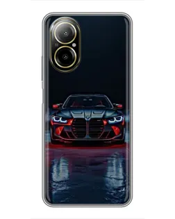 Чохол для Realme C67 з картинкою «BMW на мокрій дорозі»